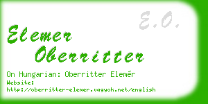 elemer oberritter business card
